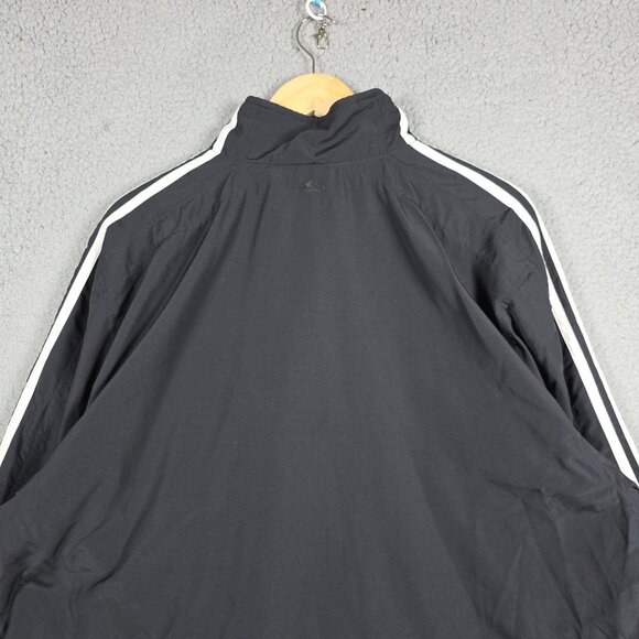 Vintage Adidas Track Jacket Large Black 3 Stripe 06 Y2K Clima 365 Mesh Lined Zip - Picture 8 of 15